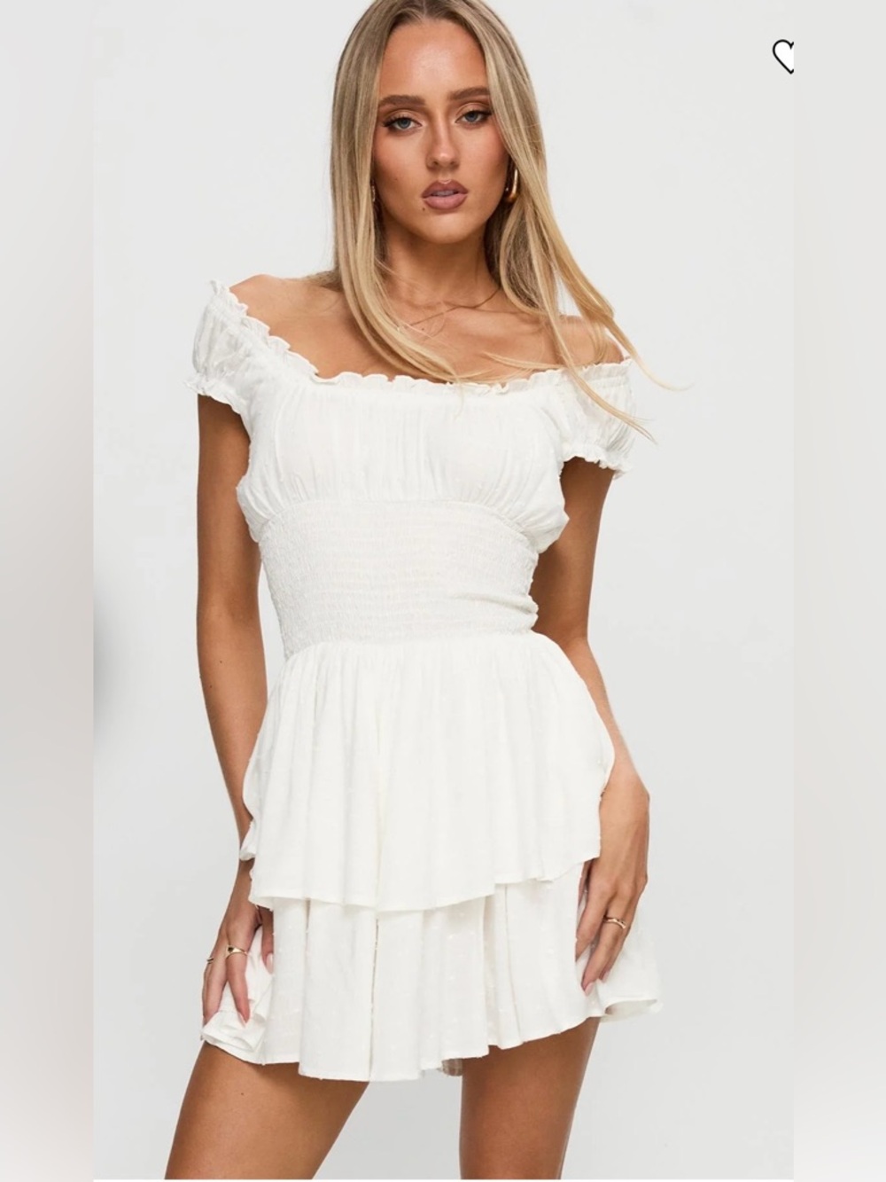 The Love Galore Romper White Lower Impact